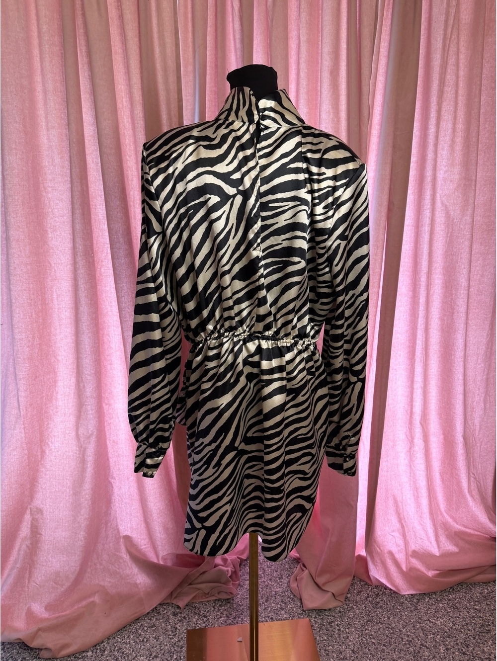 ASOS DESIGN Curve Zebra Print Long Sleeve Dress UK 20 EU 48 US 16 - Picture 2 of 3